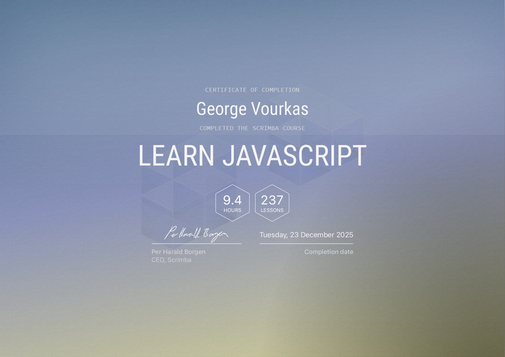 Javascript Cerification