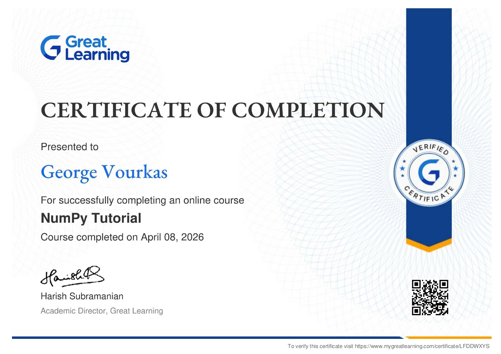 NumPy Certification