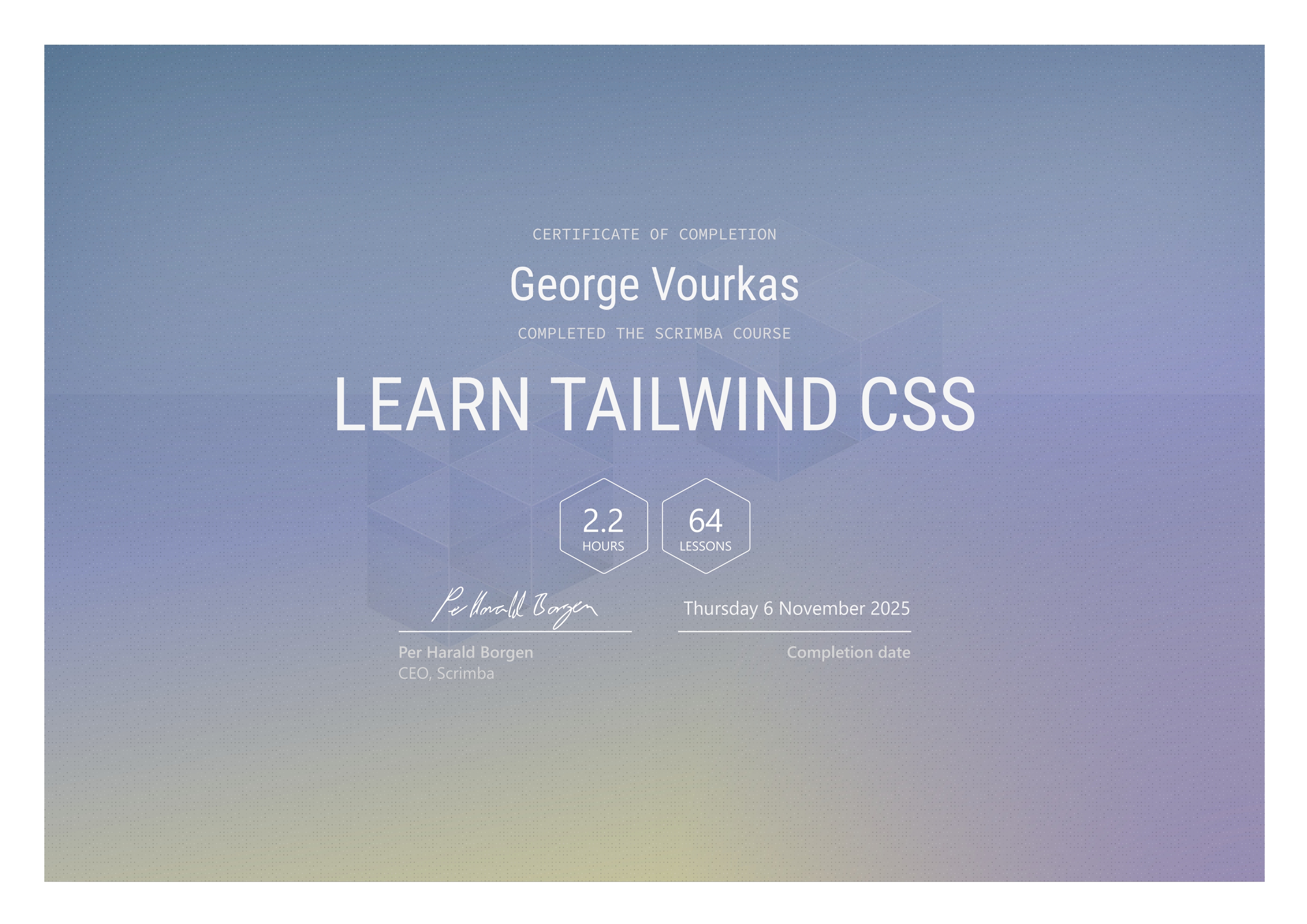 Tailwind Design Cerification