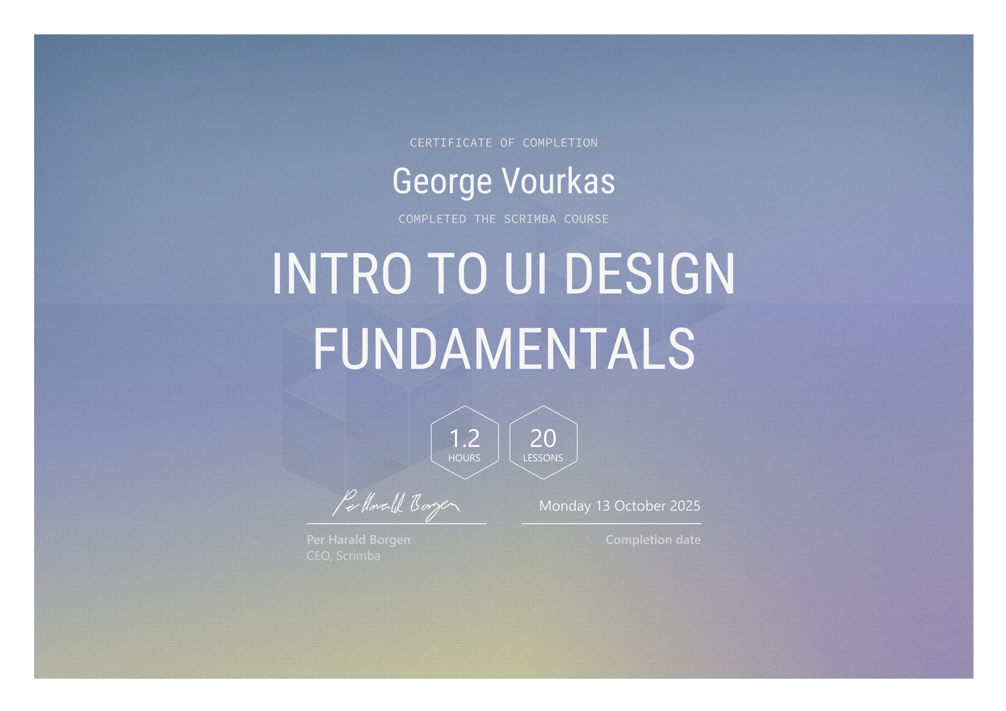 UI Design Cerification